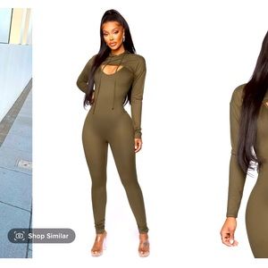 FashionNova hoodie set jumpsuit